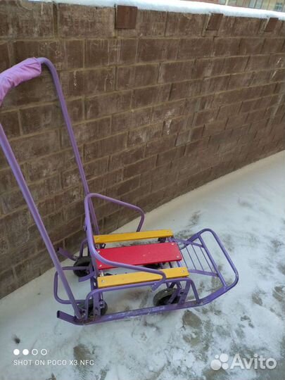 Санки детские на колесах