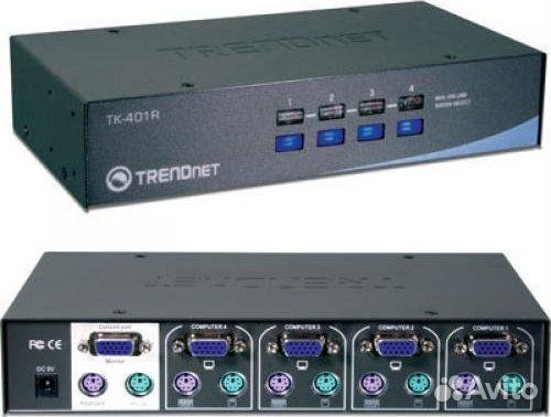 Переключатель KVM trendnet TK-401R 4 port