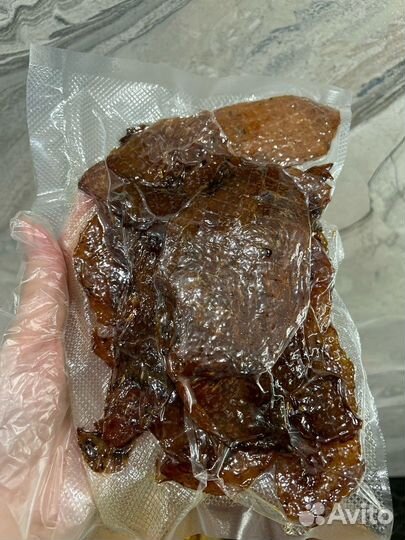 Вяленое мясо, креветки