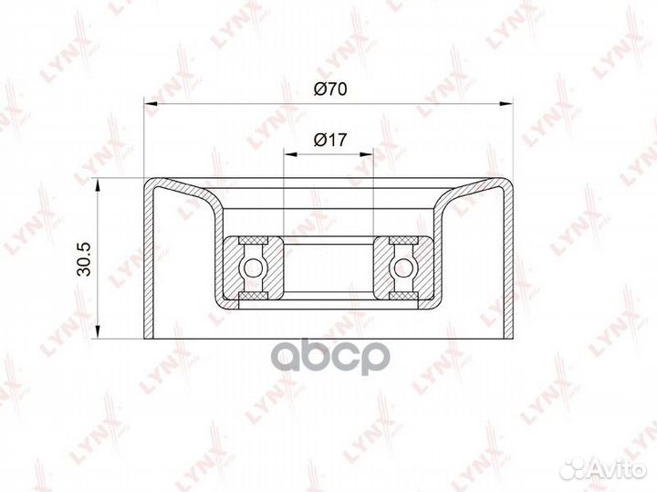 Ролик натяжной приводного ремня PB5003 lynxauto