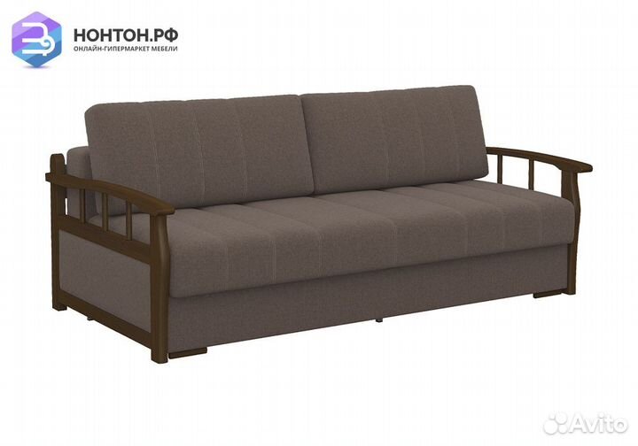 Диван еврокнижка шагающая Барон коричневый