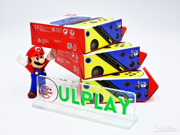 Nintendo Joy-Con, 2 шт, синий/неоновый желтый (HAC