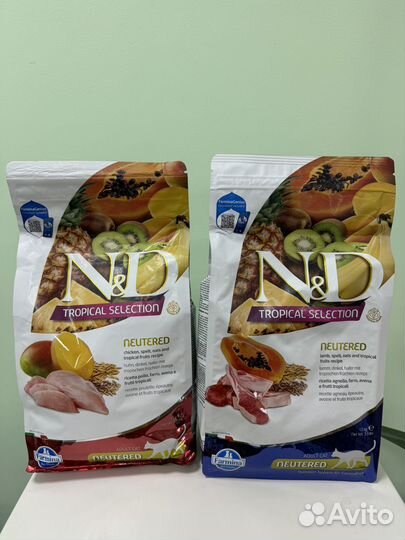 Корм Tropical Chicken 1,5 кг и Ягненок 1,5кг