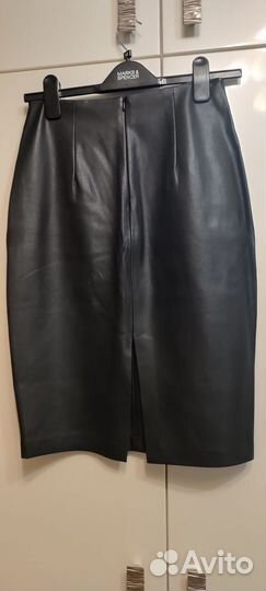 Кожаная юбка из экокожи