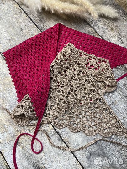 Вязаная косынка летняя 2 шт как в Pinterest