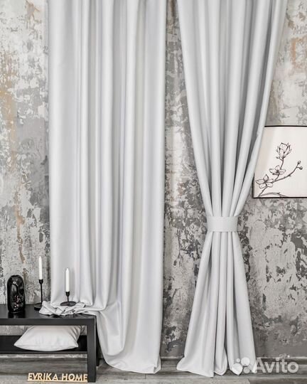 Шторы блэкаут Марсель Платиновый новые пошив
