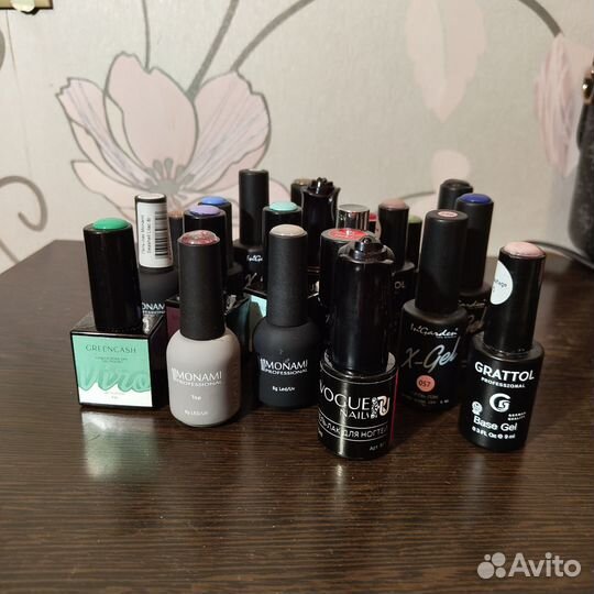 Гель лаки бу 20шт