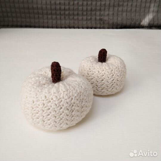 Вязаная тыква для декора, хеллоуин, игрушка