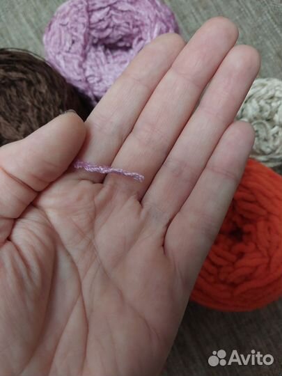 Пряжа для вязания, велюр и плюш