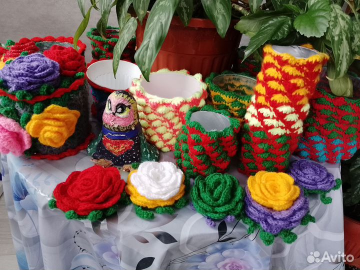 Ваза вязанная