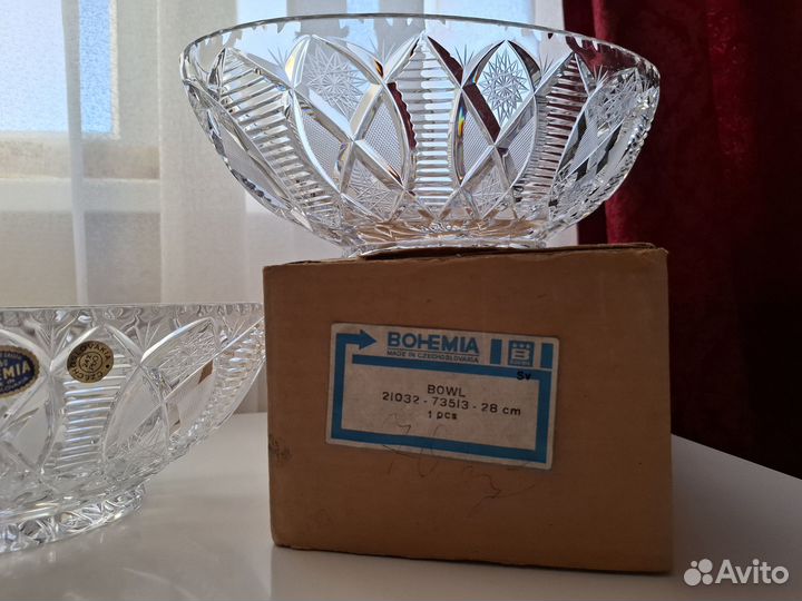 Новая хрустальная ваза-ладья, Чехословакия