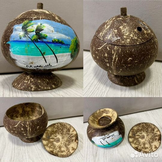 Сувенир посуда и кокосы (с Мальдив), ручная работа