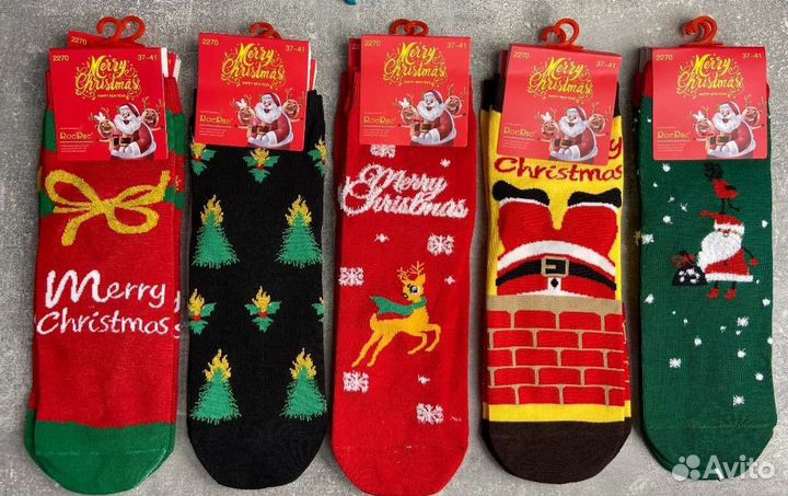 Носки новогодние новые