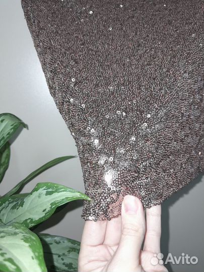 Юбка с пайетками мини