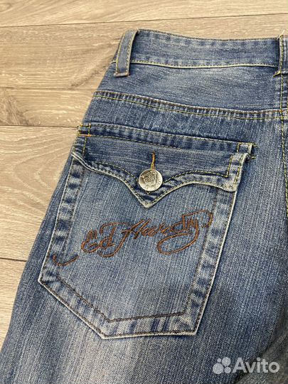 Ed hardy джинсы широкие y2k vintage винтаж М