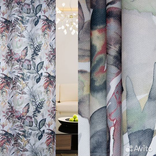 Тюль и портьеры с рисунком