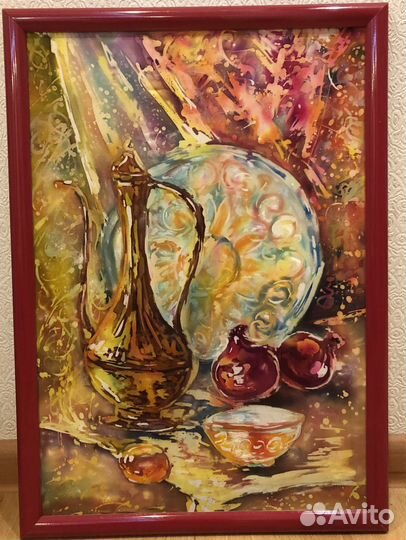 Картина в технике батик