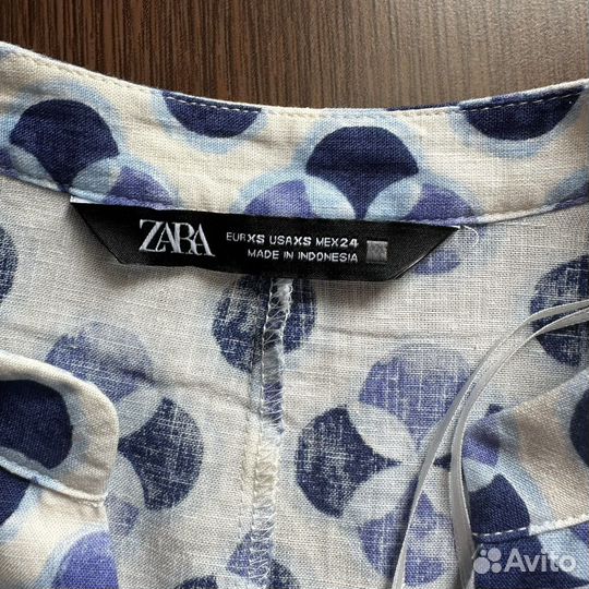 Льняное платье Zara размер xs