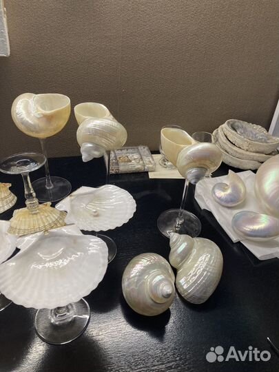 Бокалы ракушка ручной работы