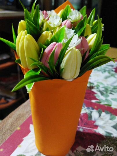 Букет из мыльных тюльпанов