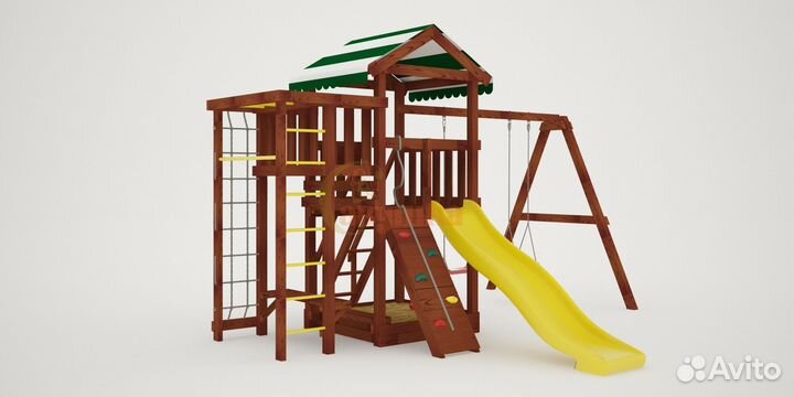 Детская площадка Савушка Мастер 3 (Махагон) 4сезон