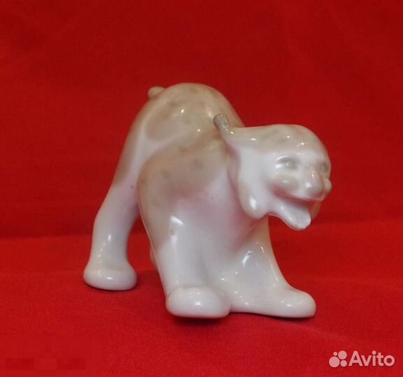Статуэтка фарфоровая. Фигурка. Снежный барс, СССР