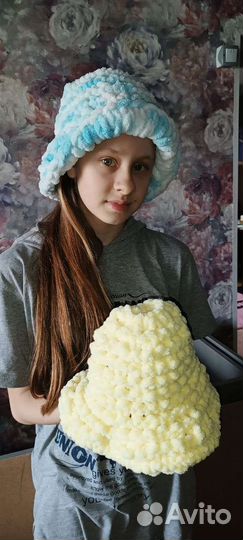 Вязаная Панама для девочки