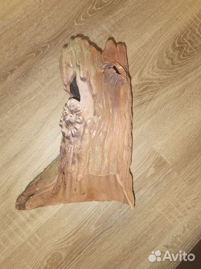 Пень глиняный для аквариума