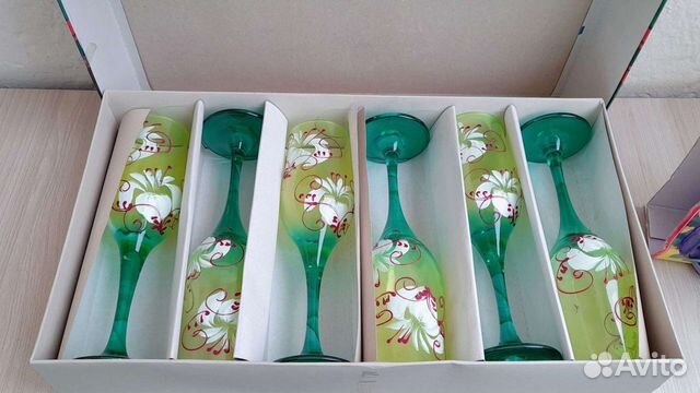 Новая посуда: бокалы,чашки,конфетница