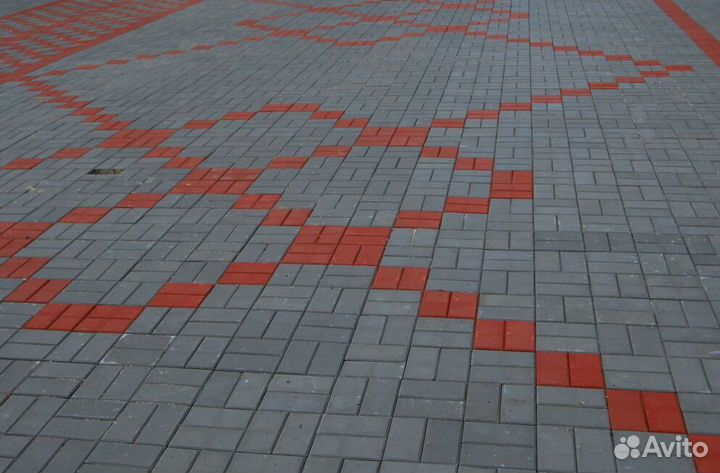 Брусчатка кирпичик 200 х 100 х 40