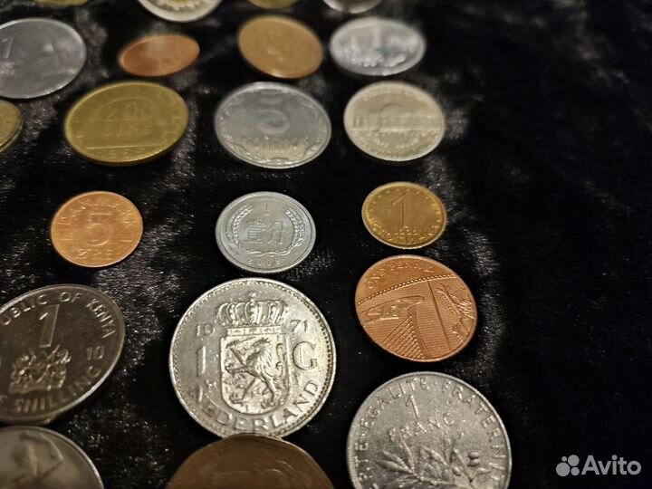 Набор иностранных монет 30 шт экзотика