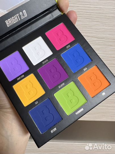 Палетка теней beauty bay bright 2.0 9 оттенков