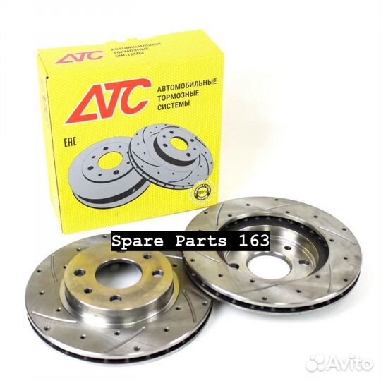 Тормозные диски (насечки+перфор.) атс на Ваз 2110