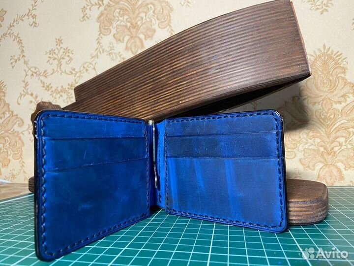Зажим для денег. Ручная работа. Натуральная кожа