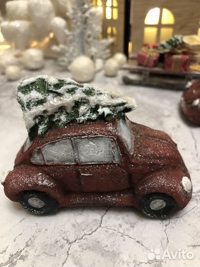 Ёлочная игрушка - ретро машинка