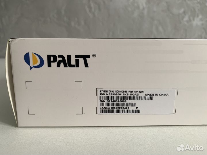 Видеокарта RTX 3060 Palit 12GB, Новая