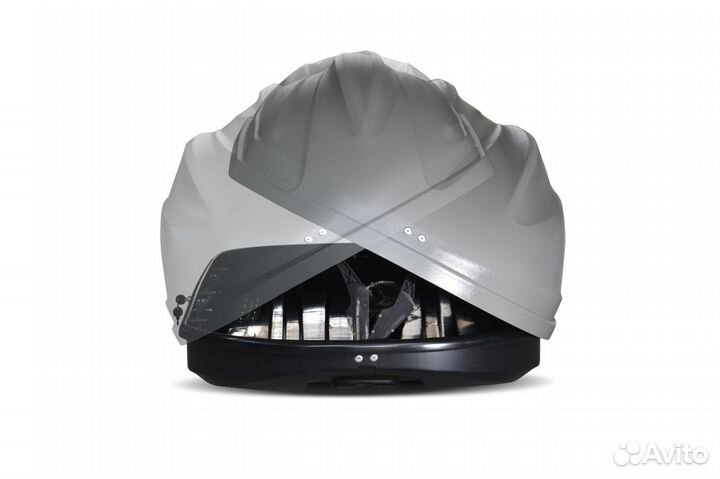 Серый бокс с открытием на 2 стороны. Объем 410 л