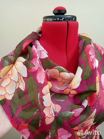 Ткань натуральный шелк СССР -3м95см