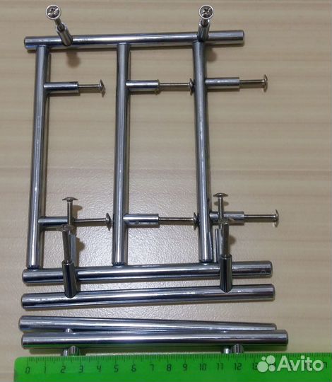 Ручка рейлинг хром мебельная