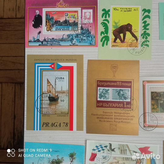 10 Почтовых блоков. Разных Стран. Корабли и другое