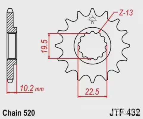Звезда ведущая JTF432 14SC