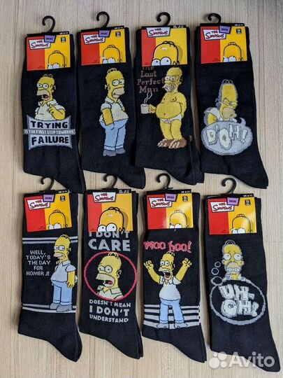 Носки Simpsons и Garfield