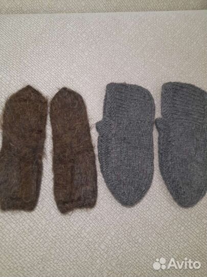 Варежки носочки пуховые лечебные