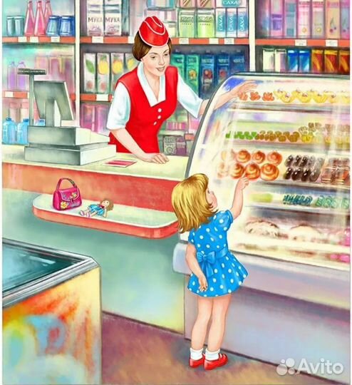 Продавец в продуктовый магазин прилавочного типа