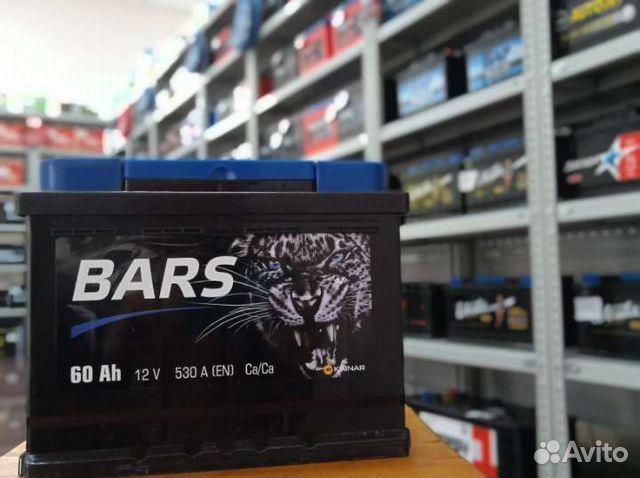 Акб авто Bars 60a/h п.п с гарантией и установкой