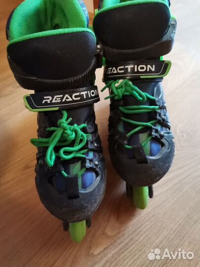 Роликовые коньки детские раздвижные р. 32-35