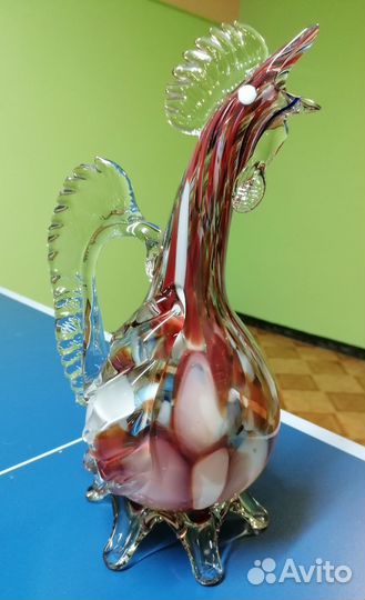 Петух кувшин / графин цветное стекло СССР