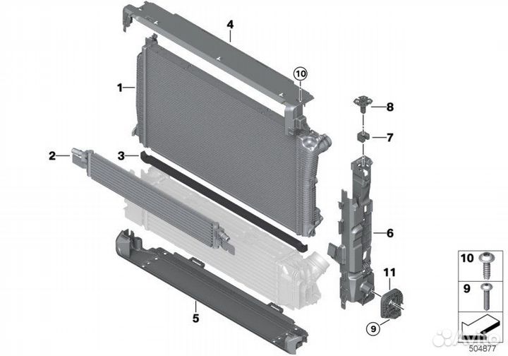 Радиатор охлаждения АКПП BMW G20 G21
