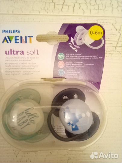Новые Соски,пустышки Philips Avent, Natural, 2шт