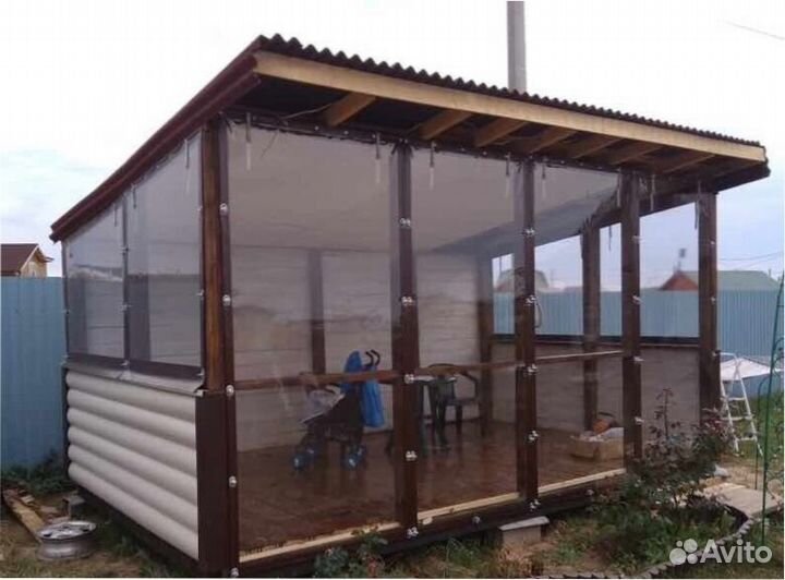 Мягкие окна для террас и беседок / не лопаются